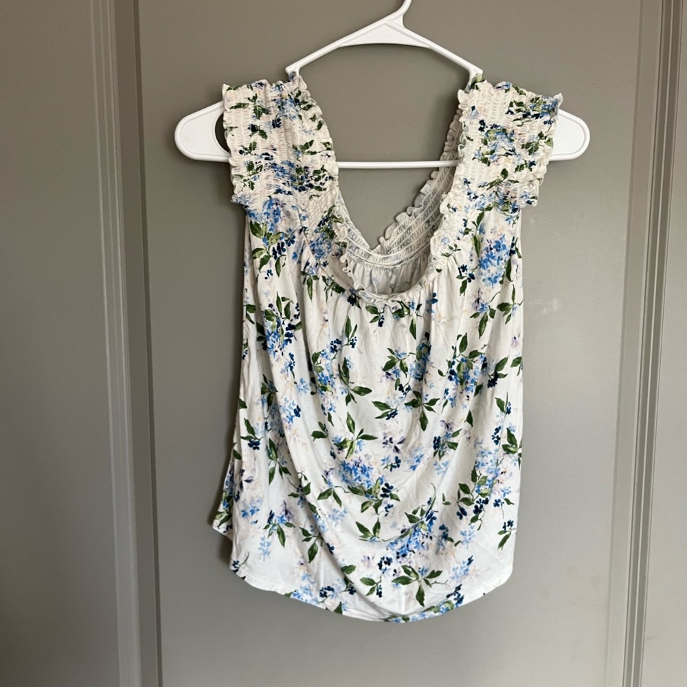 American Eagle Off the Shoulder Floral Blouse